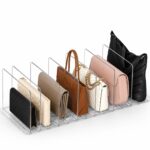 Premium Acrylic Bag Organizer – 8 Compartments | Clear Handbag & Purse Storage Organizer