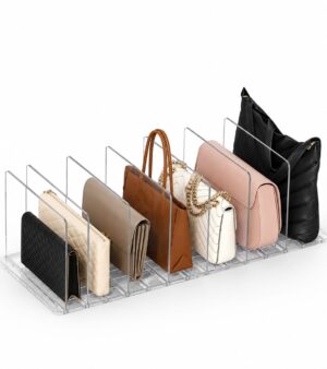 WhatsApp Image 2026-08-26 at 5.34.37 PM Premium Acrylic Bag Organizer – 8 Compartments | Clear Handbag & Purse Storage Organizer